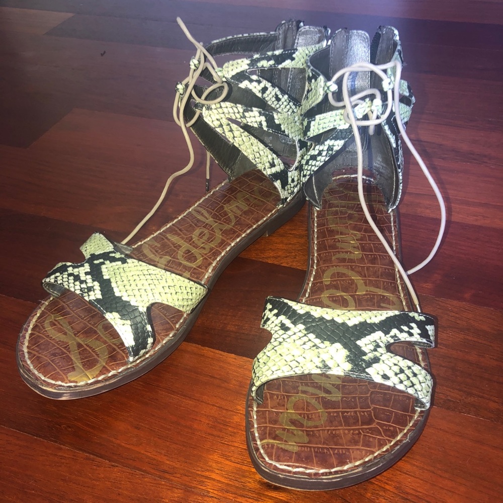 Sam Edelman snakeskin gladiator sandals